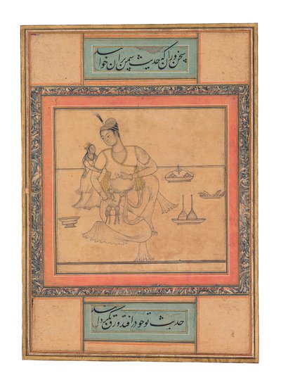 Een jonge prins in een familiesetting, c.1600 door Indian School