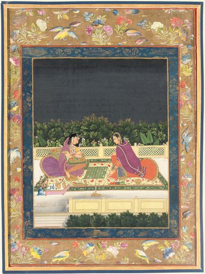 Een schaakspel, Mughal India, tweede helft van de 18e eeuw door Indian School