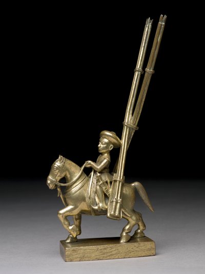 Een bereden krijger met raketwerpers, Indiaas, ca.1795 door Indian School