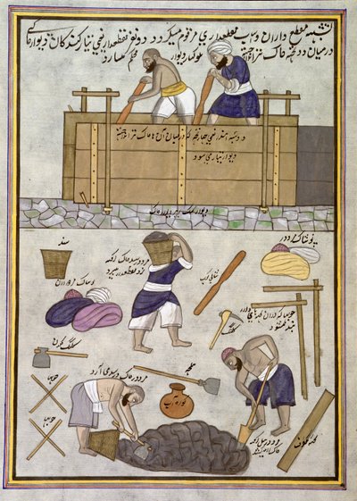 Add.Or.1717 Een bouwer van moddermuren door Indian School