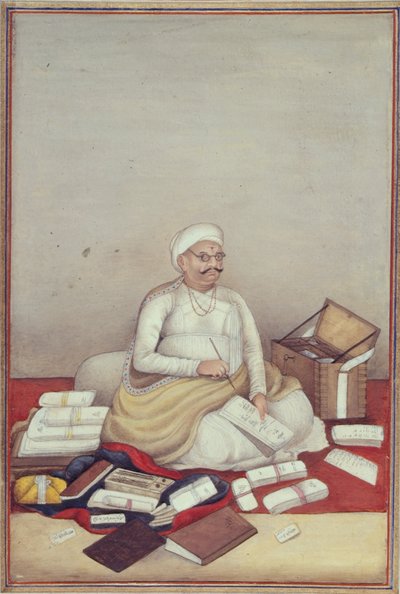 De Sudra Kaste, vertegenwoordigd door een accountant uit een manuscript van 