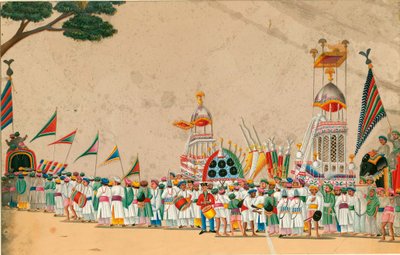Indiase kunst: processie door Indian School