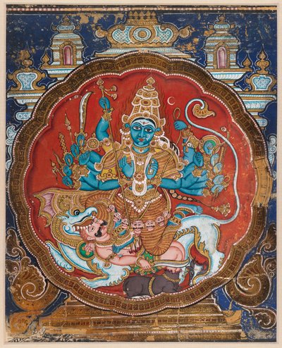 Durga doodt de buffeldemon door Indian School