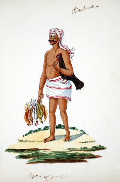 Boer met Kippen door Indian School