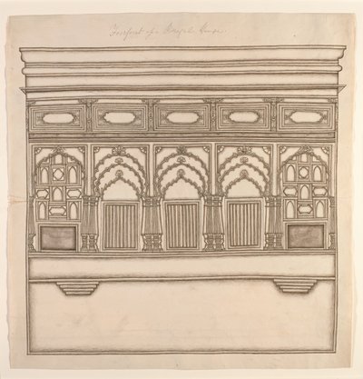Voorkant van een Bengaals Huis, ca. 1820 door Indian School