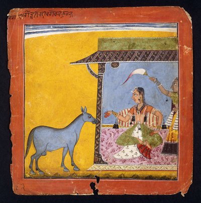 Gaudi Ragini, vrouw van Sri Raga, c.1690-5 door Indian School
