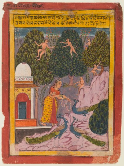 Gauri Ragini, ca. 1690 door Indian School