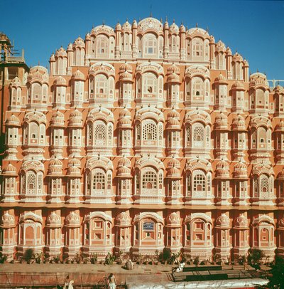 Hawa Mahal (Paleis van de Winden) gebouwd in 1799 door Indian School