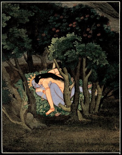 Krishna omarmd door Radha door Indian School