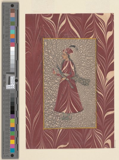 Dame met een pauw, Bijapur, c.1660 door Indian School