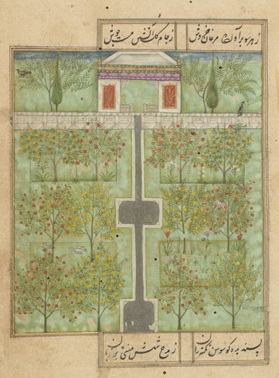 Een boomgaard in Deccani door Indian School