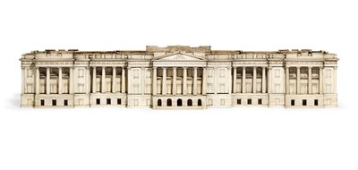 Model van het Hazarduari Paleis, Murshidabad door Indian School