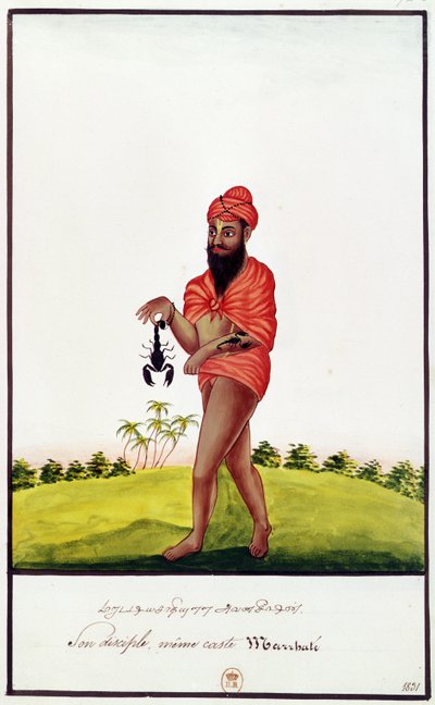 Ms Indien 743 Verkoper van remedies tegen schorpioenbeten, 1831 door Indian School