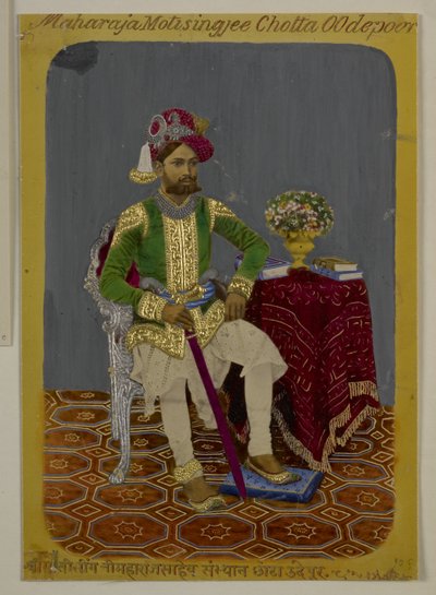 Moti Singh van Udaipur, c.1870 door Indian School