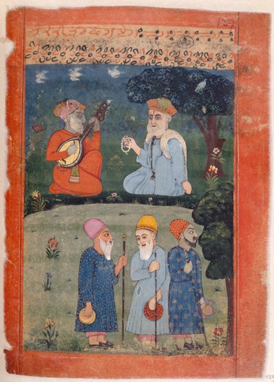 Baba Nanak, Mardana en Fakirs, illustratie uit de 