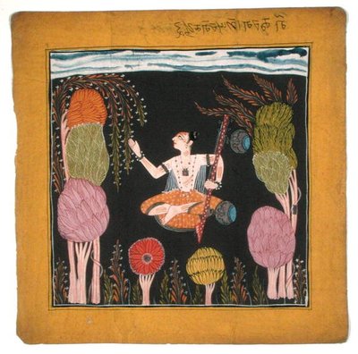 Muzikale modus Goda Raga-Kulu-Pahari, c.1700-10 door Indian School