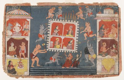 Pagina uit een Verspreide Bhagavata Purana Serie, ca. 1610-1650 door Indian School