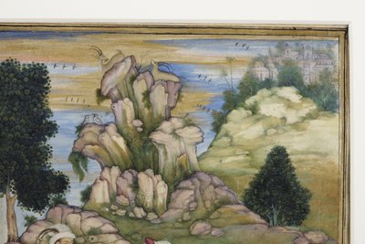 Picknicken tijdens een jacht (detail), c.1615 door Indian School