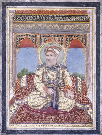 Portret van Akbar Shah II, begin 19e eeuw door Indian School