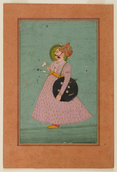 Portret van Maharaja Bakhat Singh, begin 19e eeuw door Indian School