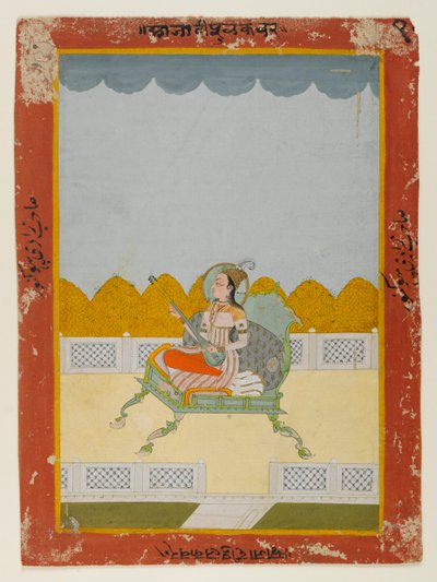 Portret van Phul Kaur van Jaipur door Indian School
