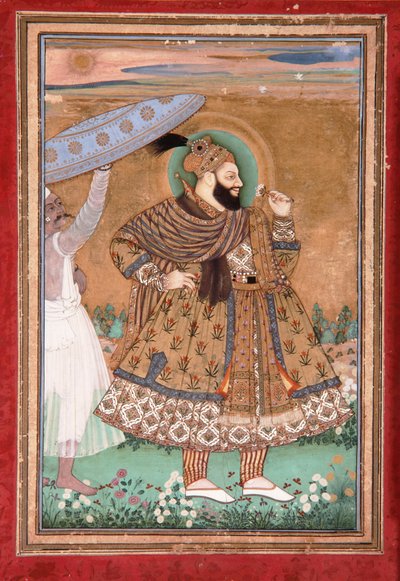 Portret van Sultan Abul Hasan van Golconda, staand, c.1675 door Indian School