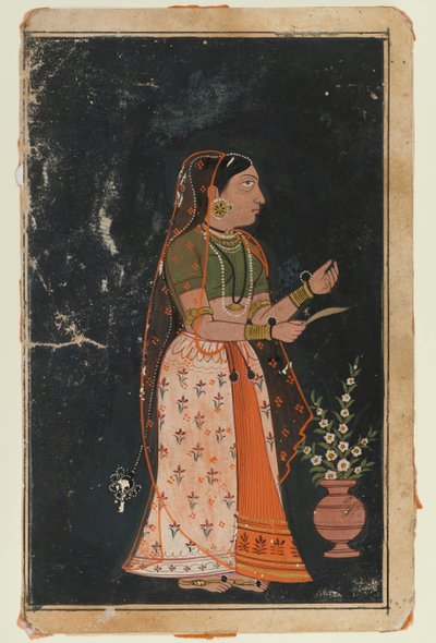 Portret van een Vrouw, ca. 1620 door Indian School