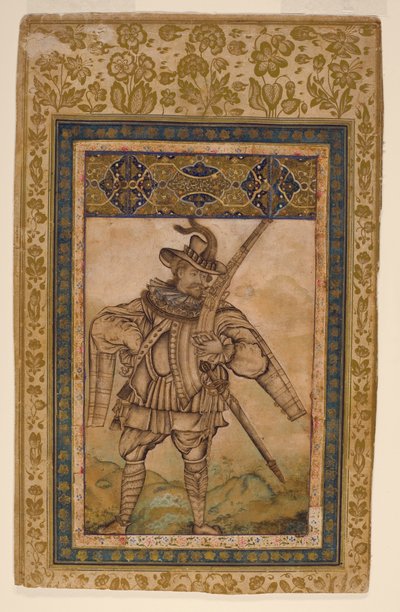 Portret van de Portugese admiraal Albuquerque, c.1615 door Indian School
