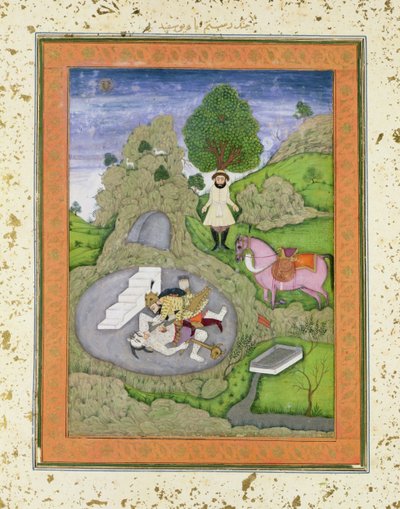 Rustam doodt de Witte Demon, illustratie uit de 