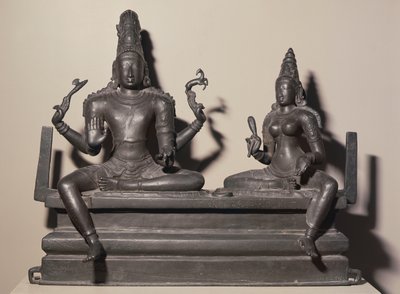 Shiva en Parvati, Chola-dynastie, c.846 door Indian School