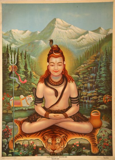Shiva mediterend door Indian School