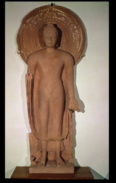 Staande Boeddha, uit Jamalpur door Indian School