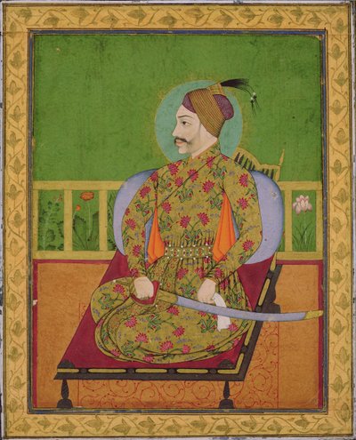 Sultan Abdullah Qutubshah van Golconda (reg.1626-72) Deccan, Mughal, ca.1640 door Indian School