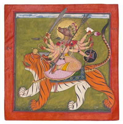 De Godin met Zwijnengezicht, Varahi, c.1660-70 door Indian School