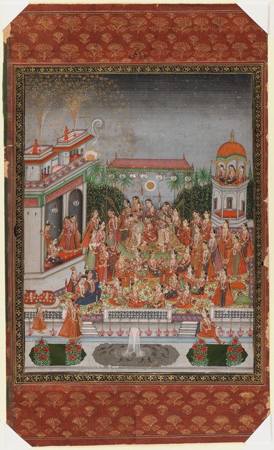 De huwelijksvoltrekking van Dara Shikoh, 1875-1900 door Indian School