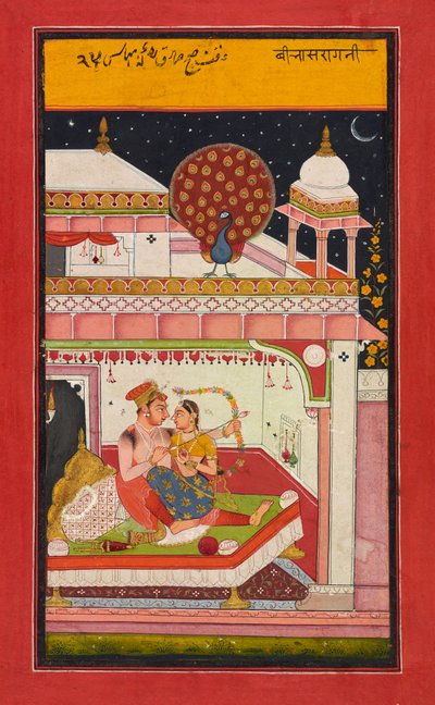Vibhasa Ragini, folio uit een Ragamala, c.1680 door Indian School