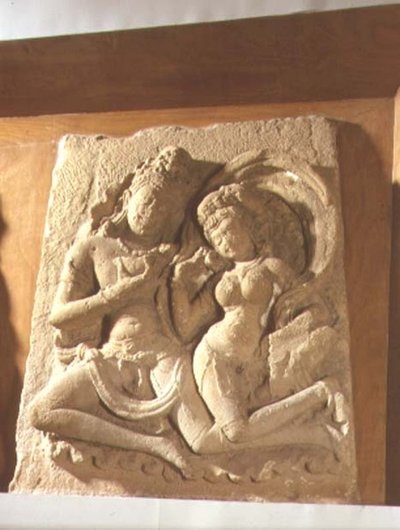 Visvarupa Vishnu in Kosmische Glorie, Shamlaji, Gujarat door Indian School