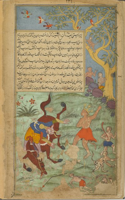 Angada verslaat de demon Narantaka door Indian School