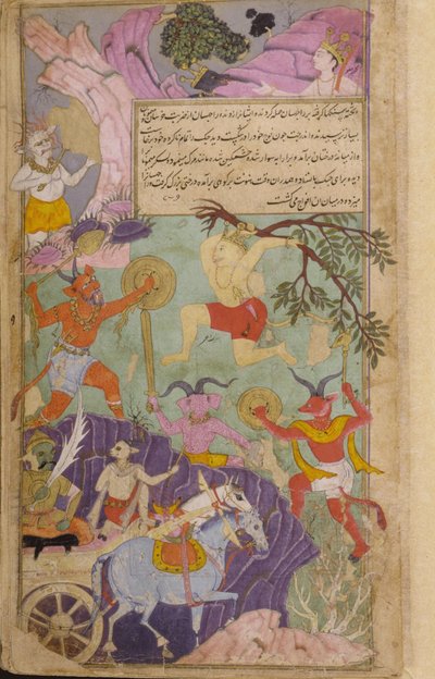 Hanuman en de apen vallen de demonen aan, waardoor Indrajita het offer moet onderbreken dat hem onoverwinnelijk zou maken door Indian School