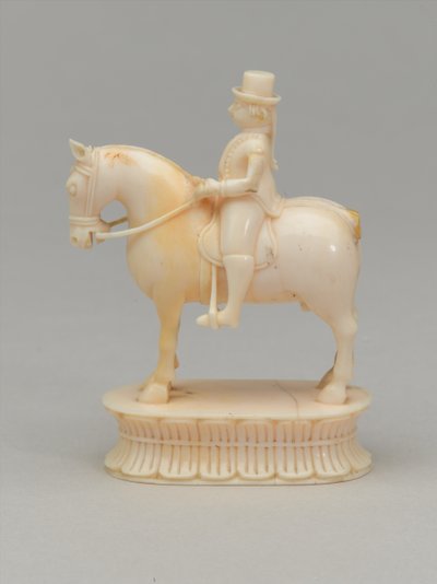 Witte ridder, schaakstuk, India, ca. 1820 door Indian School