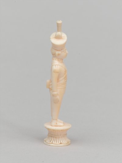 Witte pion, schaakstuk, India, ca. 1820 door Indian School
