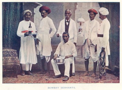 Indiase Inboorlingen: Dienaren uit Bombay door Indian photographer