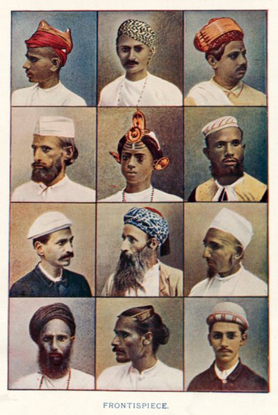 Indiase Inboorlingen: Frontispice (gekleurde foto) door Indian photographer