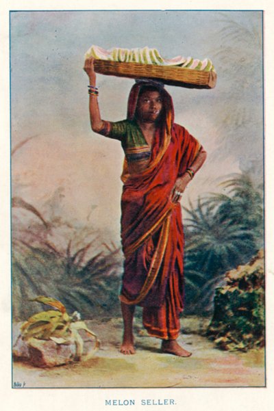 Indiase Inboorlingen: Meloenverkoper door Indian photographer