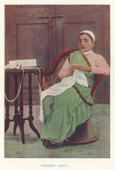 Indiase Inboorlingen: Parsee Dame door Indian photographer