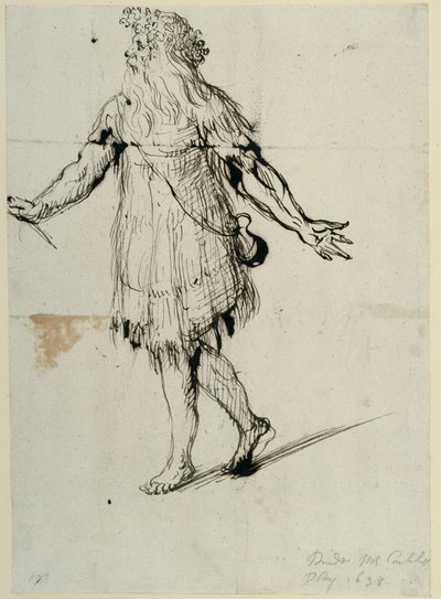 Een druïde, c.1638 door Inigo Jones
