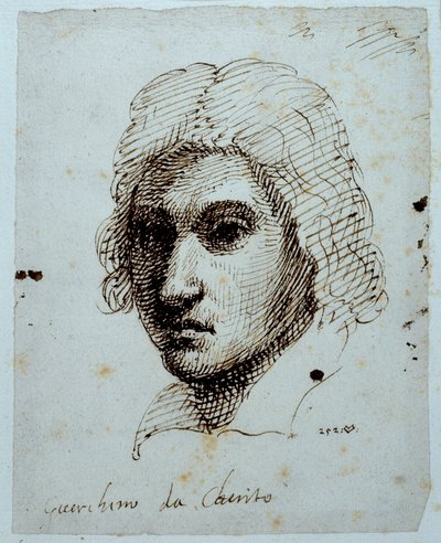 Tekening van Guercino door Inigo Jones