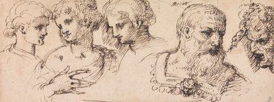 Vijf klassieke hoofden door Inigo Jones