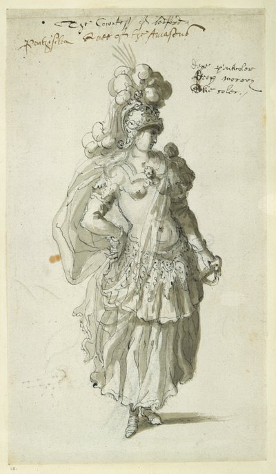 Penthesilea, c.1609 door Inigo Jones