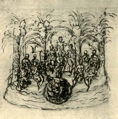 De Maritieme Strijdwagen met de Koningin en Maskers, ca. 1635 door Inigo Jones